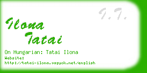 ilona tatai business card